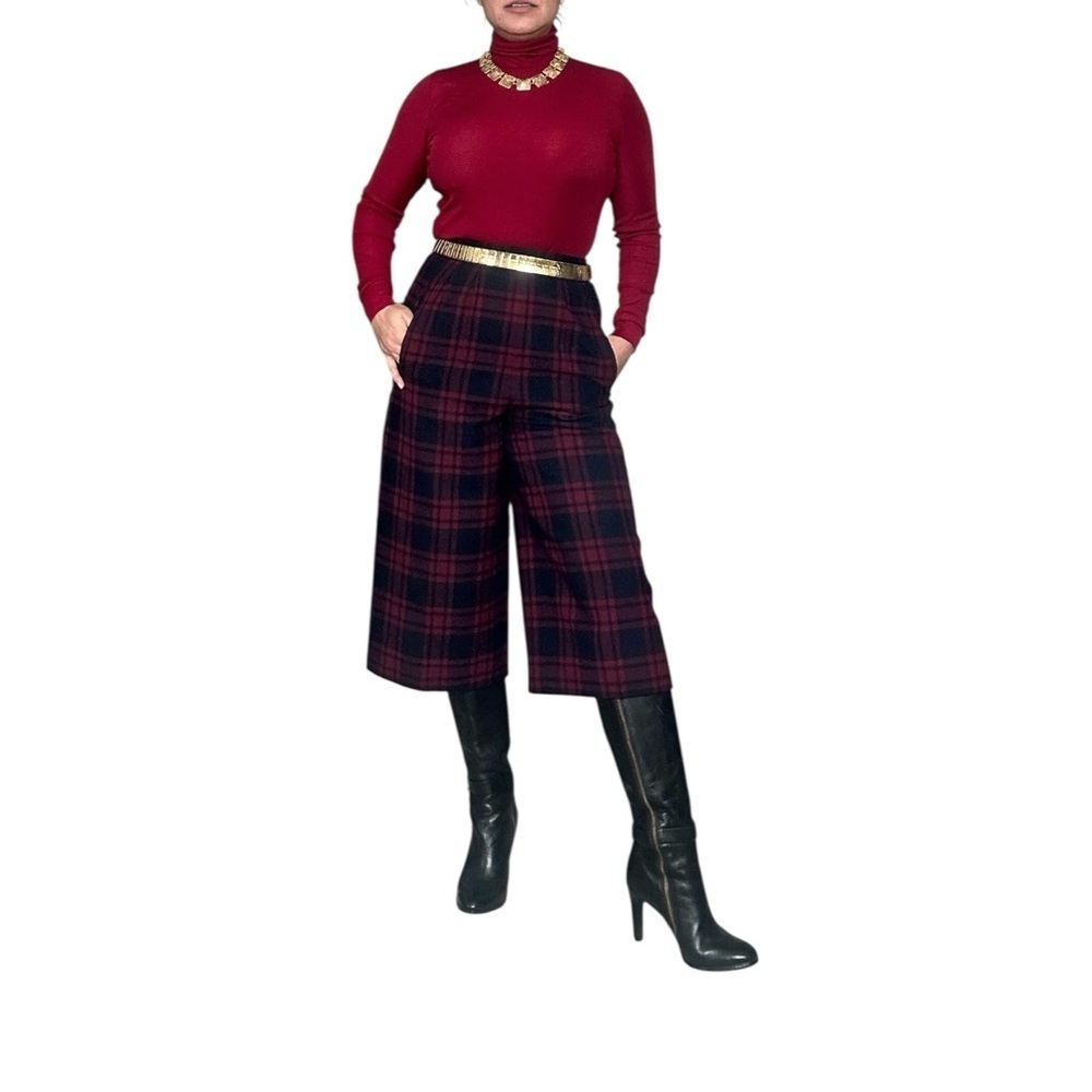 Noblegout Plaid 100% Wool Capri Trousers – Culottes - Size  XS